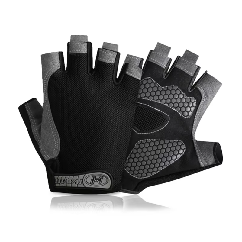 Crossfit Workout Gear - ถุงมือออกกำลังกายแบบครึ่งนิ้ว ระบายอากาศได้ดี สำหรับผู้ชายและผู้หญิง เหมาะสำหรับการเพาะกาย ครอสฟิต ออกกำลังกาย