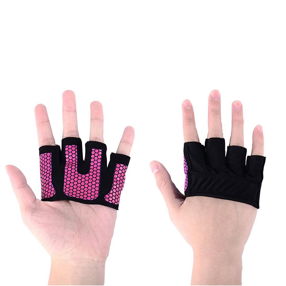 Crossfit Workout Gear - ถุงมือยกน้ำหนักแบบครึ่งนิ้ว ป้องกันการลื่น ระบายอากาศได้ดี สำหรับออกกำลังกาย ฟิตเนส บาร์เบล