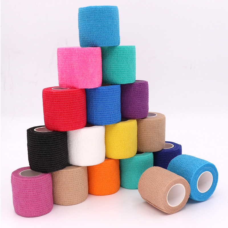Finger Tape Athletic - 18 สีที่มีสีสันกีฬา Wrap เทปกาวผ้าพันแผลยืดหยุ่น Elastoplast กีฬา