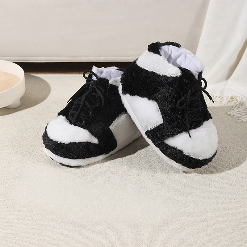 Crossfit Male - น่ารักการ์ตูนสัตว์ WARM Home Plush รองเท้าผู้หญิง/ผู้ชายฤดูหนาวผ้าฝ้ายน่ารักรองเท้าผู้หญิงชายโฟมรองเท้าผ้าใบขนมปังไขมันรองเท้าแตะขนาด