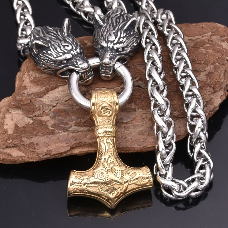 สร้อยคอทองคำรูปหมาป่าโอดินสำหร - Battle Rope Anchor บทวิจารณ์และราคา