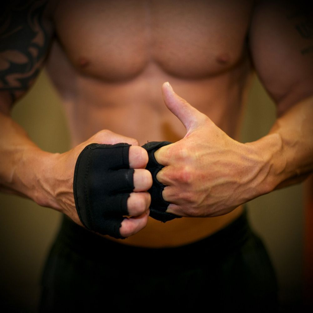 ถุงมือยกน้ำหนักแบบครึ่งนิ้ว ป้ - Crossfit Workout Gear บทวิจารณ์และราคา